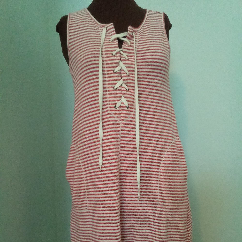 Max Studio 100% Cotton Striped Dress, Size Small